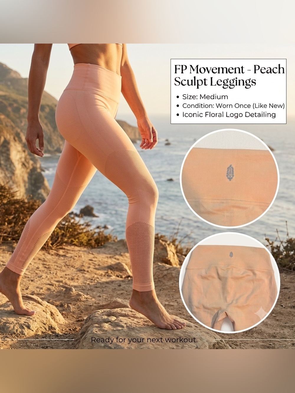 Free People Movement Peach Sculpt Leggings